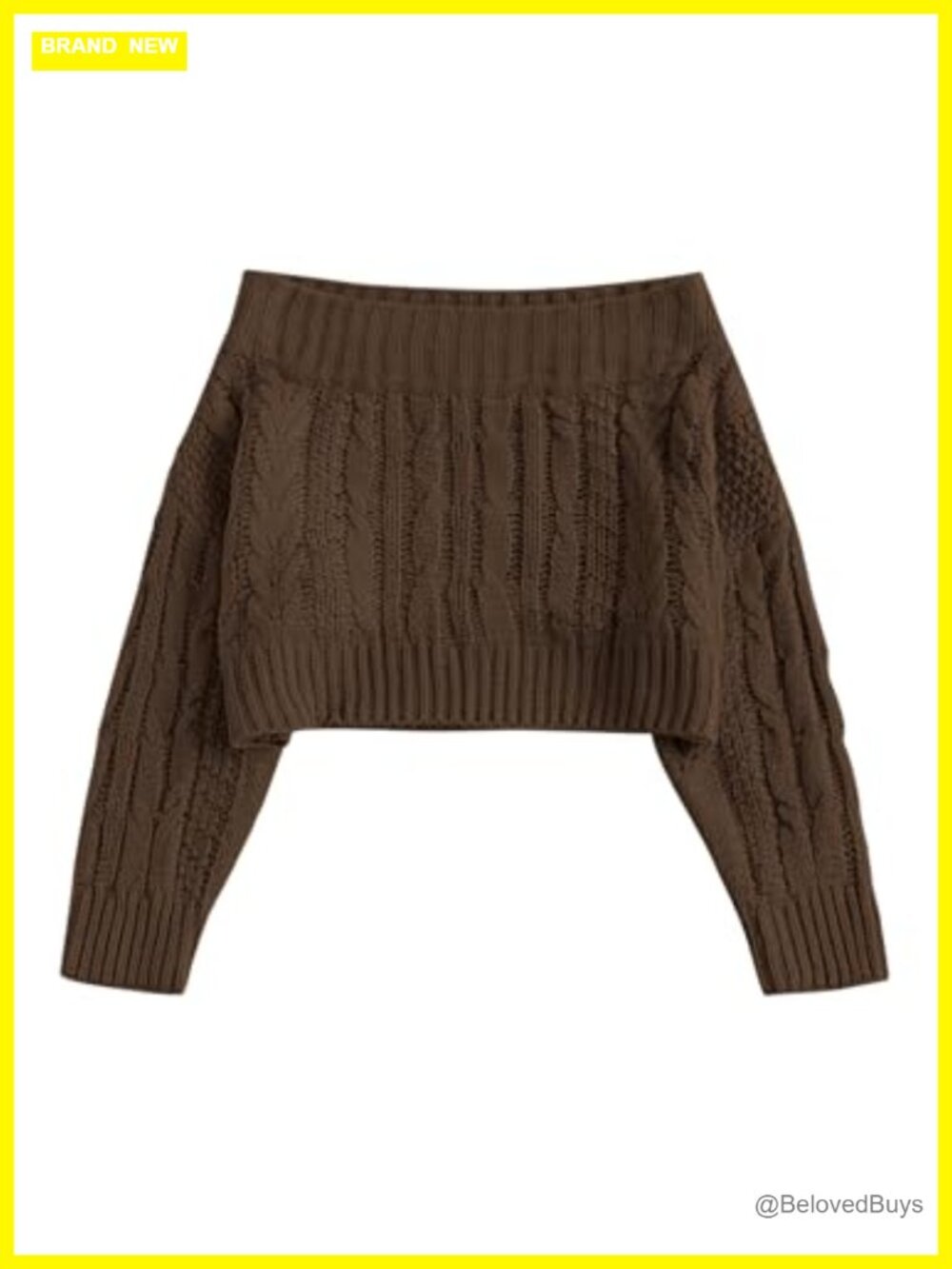 Off Shoulder Sweatshirt Batwing Ribbed Knit Crop Sweater Pullover